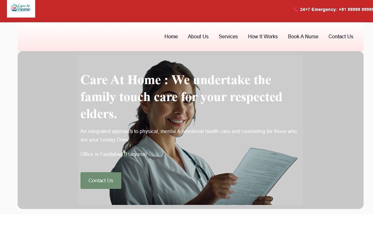 Care At Home Nursing Facility Web Application